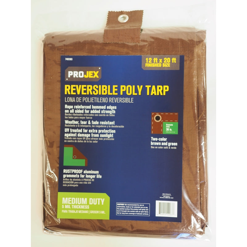 TARP POLY BRN/GRN 12x20