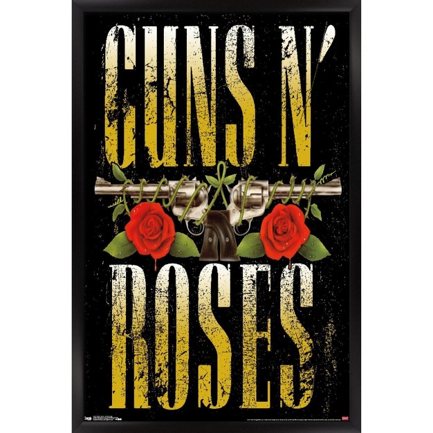 Trends International Guns N x27 Roses Stacked Logo Framed Wall Poster Prints