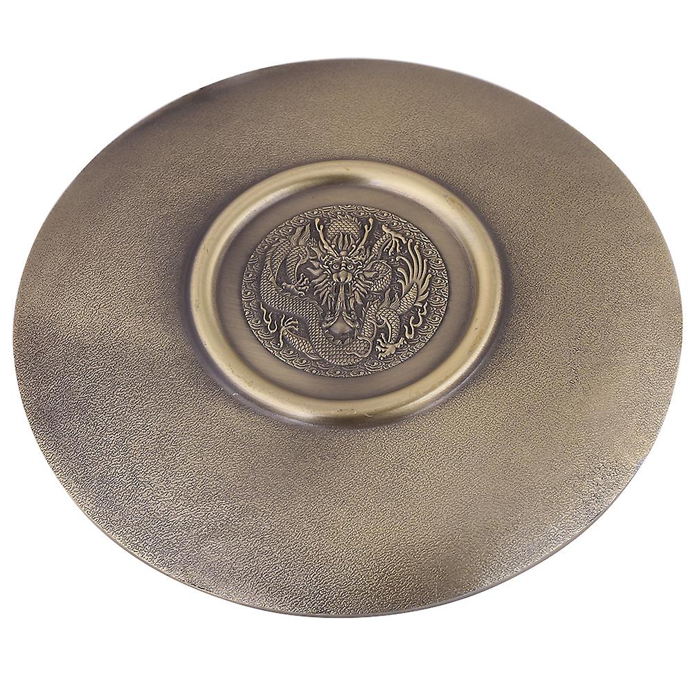 Zinc Alloy Incense Stick Burner Holder Dragon Pattern Censer Plate For Bedroom Temple(bronze)