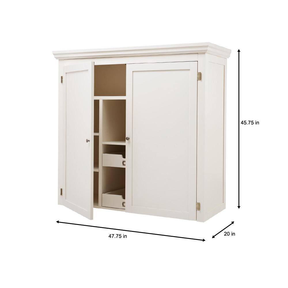 Home Decorators Collection Prescott Polar White Open Top Pantry 9950600410