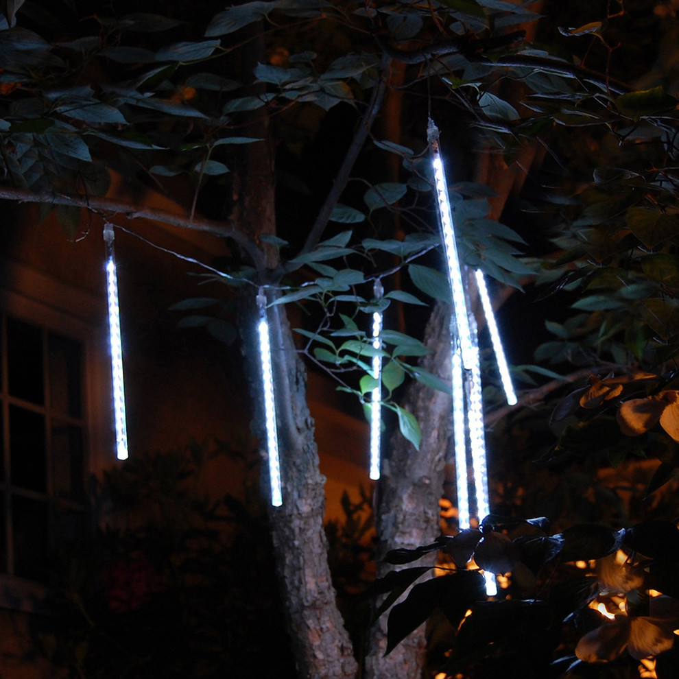 17 Electric Meteor Lights Rainfall With 8 Tube Lights   Contemporary   Outdoor Rope And String Lights   by JH Specialties Inc.  Houzz