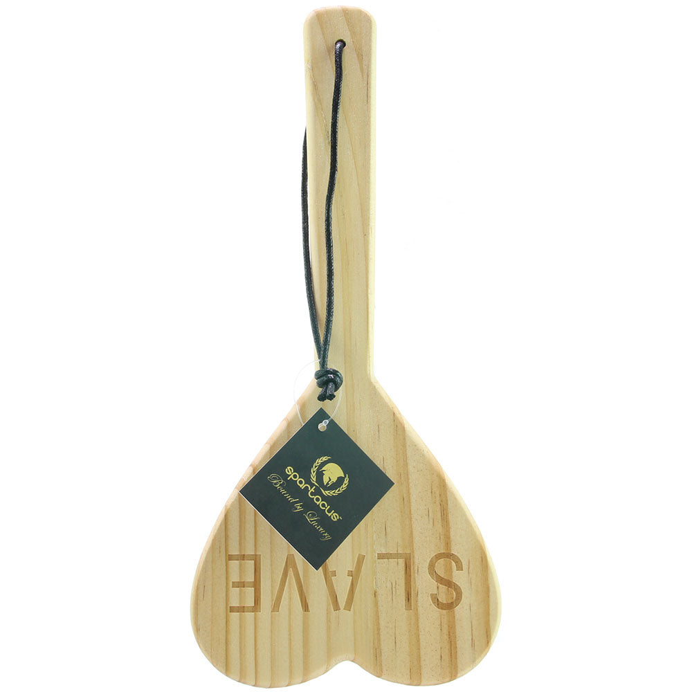 Heart Shaped Wood SLAVE Paddle