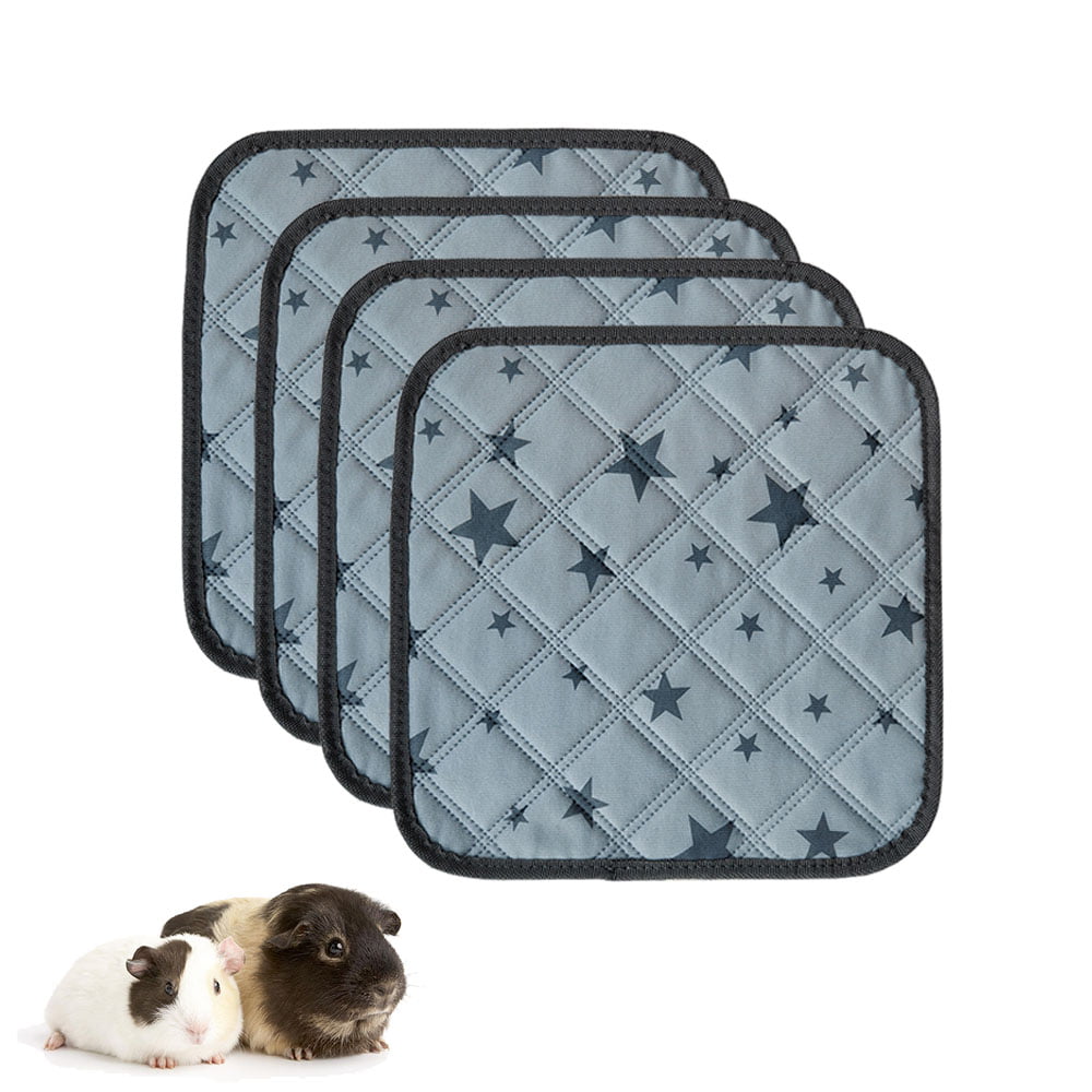 RIOUSSI Guinea Pig Cage Liners， Waterproof Anti-Slip Guinea Pig Bedding，4 Pack， 12