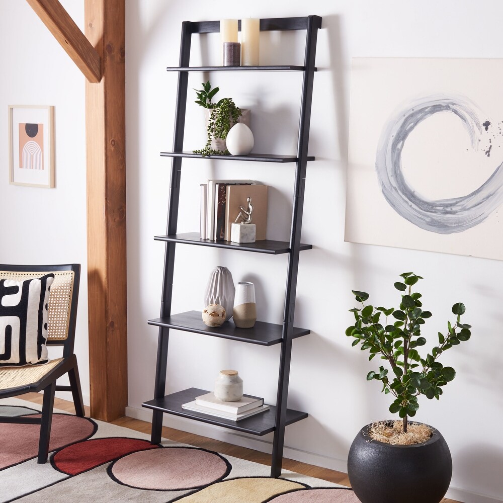 SAFAVIEH Cullyn 5 Tier Leaning Etagere Bookcase   27.6\