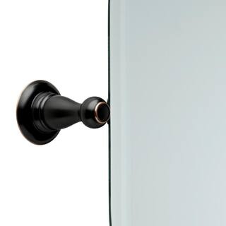 Delta Porter 26 in. x 23 in. Frameless Oval Bathroom Mirror with Beveled Edges in Oil Rubbed Bronze 78469-ORB