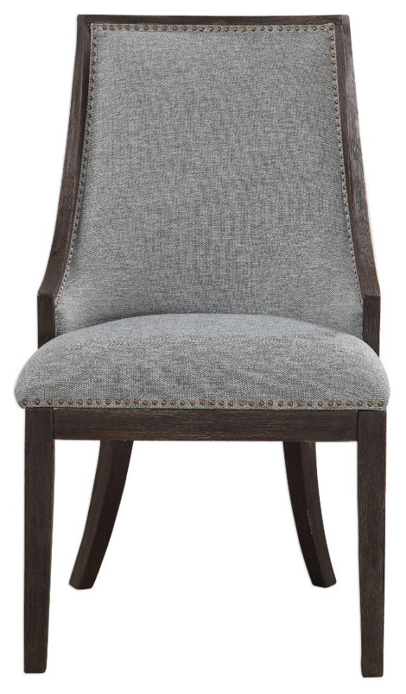 Uttermost Janis Ebony Accent Chair   Transitional   Armchairs And Accent Chairs   by Hudson Home Decor  Houzz