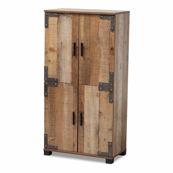 Cyrille Rustic 4-door Shoe Cabinet - - 31520869