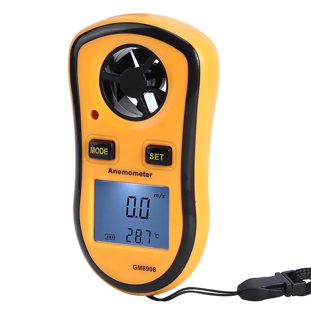 Portable Lcd Display Digital Anemometer Wind Speed Temperature Measurement Instrument