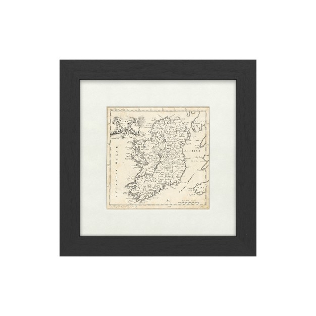 Trademark Fine Art t Jeffreys x27 map Of Ireland x27 Matted Framed Art