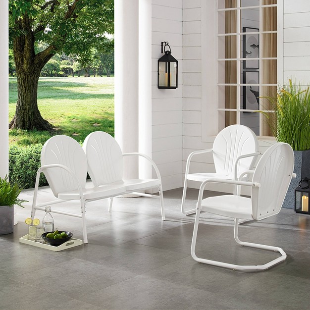 Griffith 3pc Outdoor Seating Set White Crosley