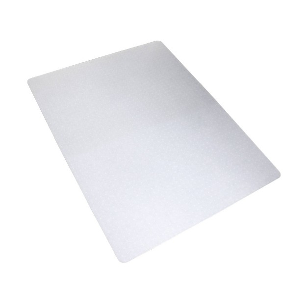 Polypropylene Foldable Rectangular Chair Mat For Carpets White Floortex