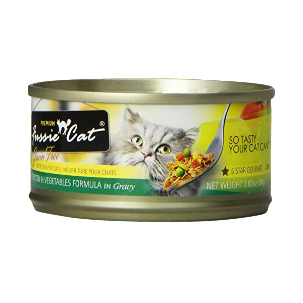 Fussie Cat Super Premium Chicken and Vegetables Formula in Gravy Canned