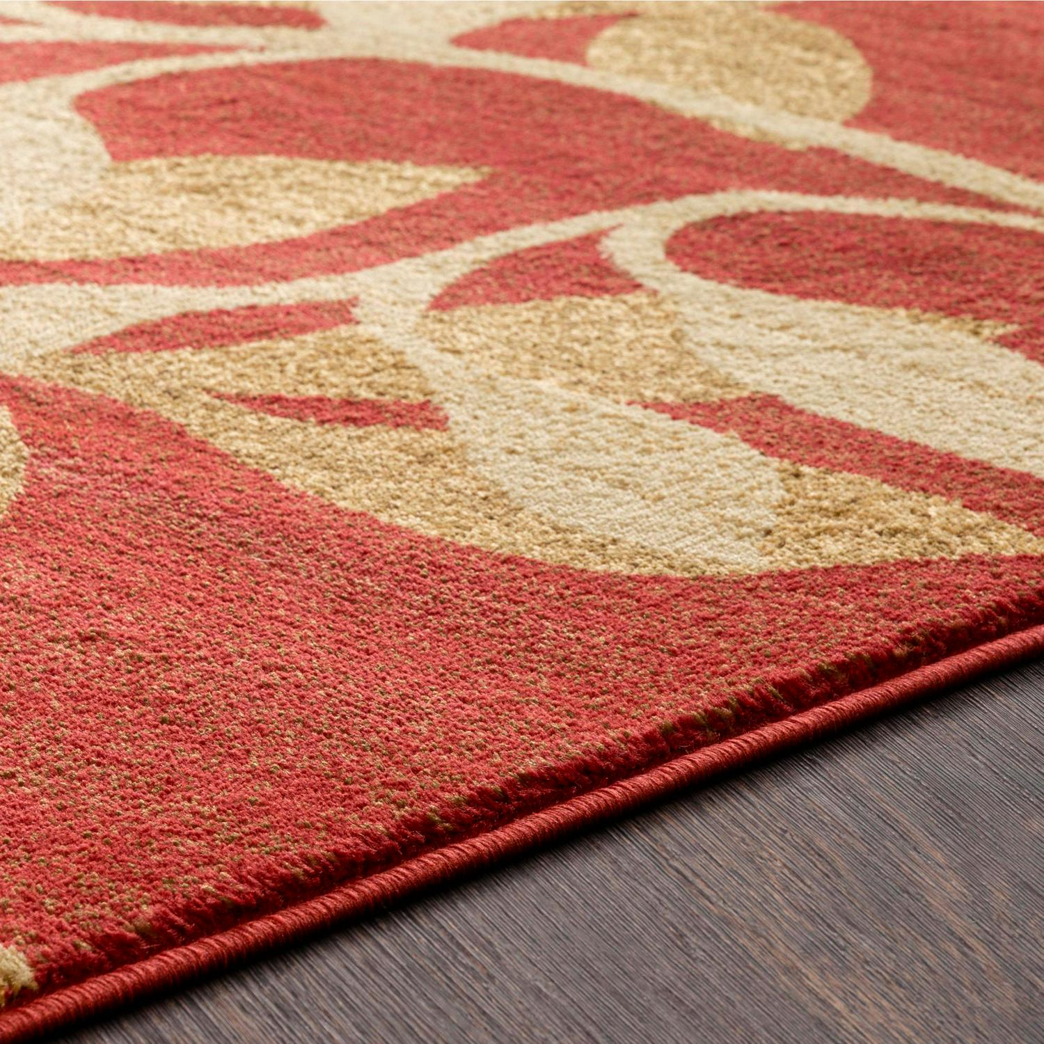 Art of Knot Cedrela Dark Red Traditional 53 x 77 Area Rug