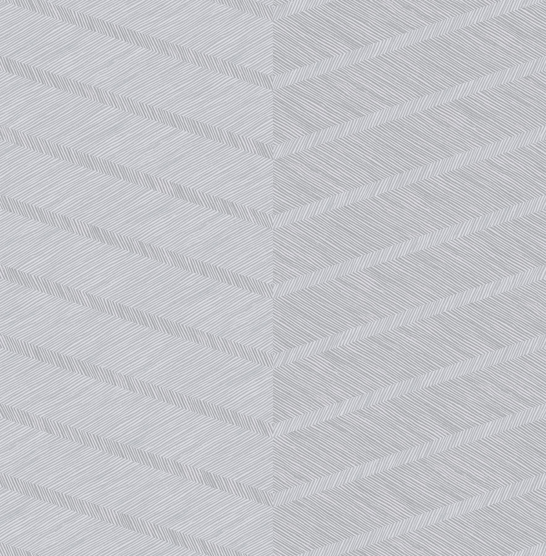 Aspen Chevron Wallpaper in Grey from the Scott Living Collection