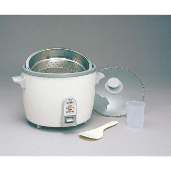 Zojirushi 6-Cup White Rice Cooker with Stainless Steel Steaming Tray NHS-10