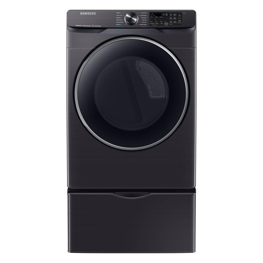  7.5 cu. ft. Stackable Vented Gas Dryer with Steam Sanitize+ in Brushed Black DVG50A8500V