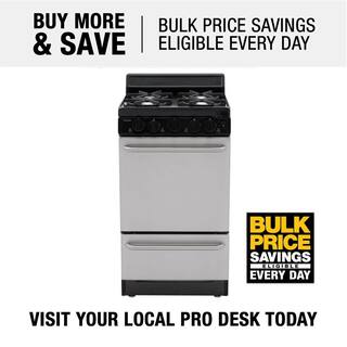 Premier 20 in. 2.42 cu. ft. Freestanding Gas Range in Stainless Steel SAK600BP