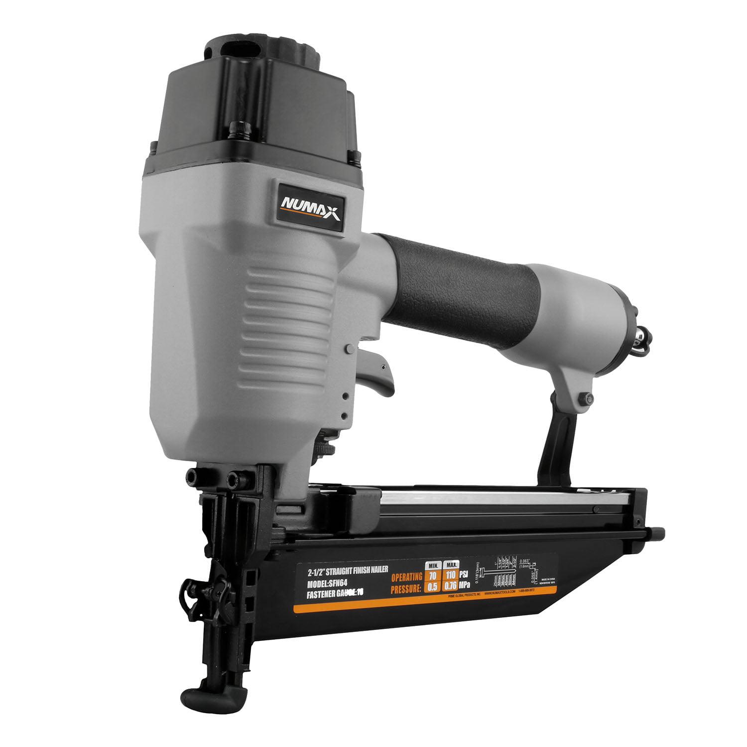 NuMax SFN64 Pneumatic 16-Gauge 2-1/2 Straight Finish Nailer