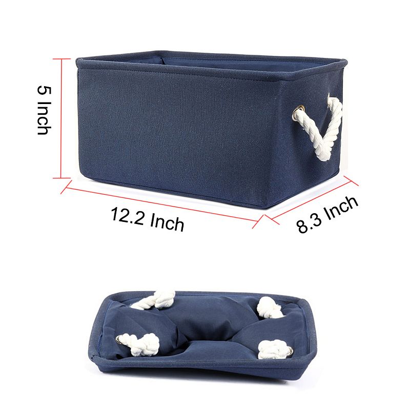 Portable Storage Basket Closet Box Container Canvas Bin S Size