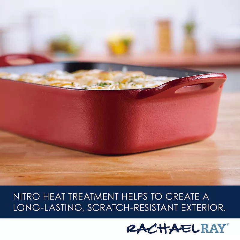 Rachael Ray NITRO 9 x 13 Cast-Iron Roasting Pan