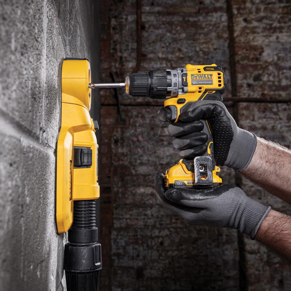 DEWALT XTREME 12V MAX Brushless 3/8 Hammer Drill with 12V MAX 3Ah Li-Ion Battery Kit ;