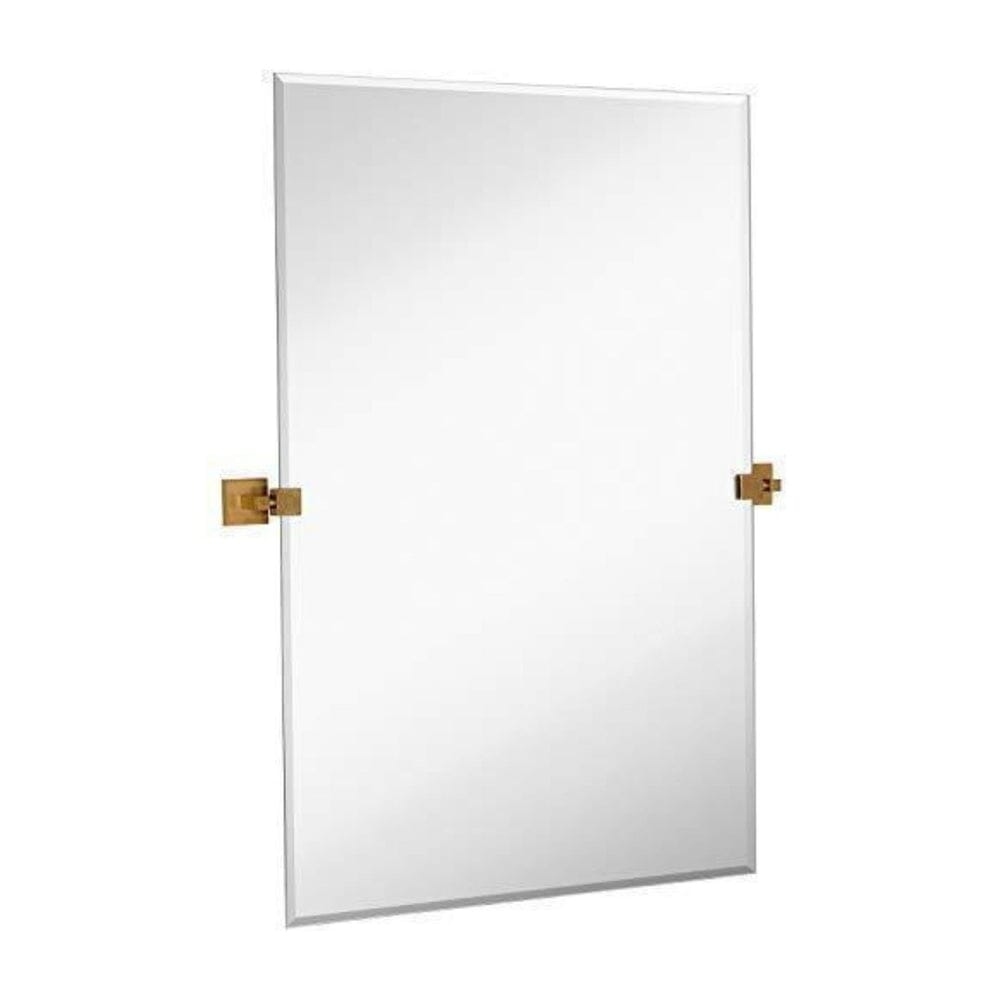 Rectangle Square Gold Pivot Mirror 24