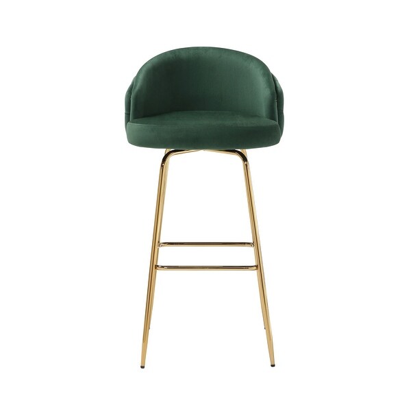 Art Leon Swivel Velvet Uhpolstered Bar Stool