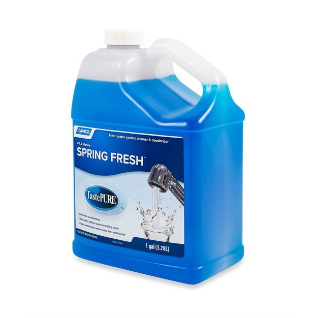 Camco 40207 Tastepure Spring Fresh 128 Ounce Versatile Water System Cleaner Deodorizer And Dewinterizing For Rvs And Marine Vessels