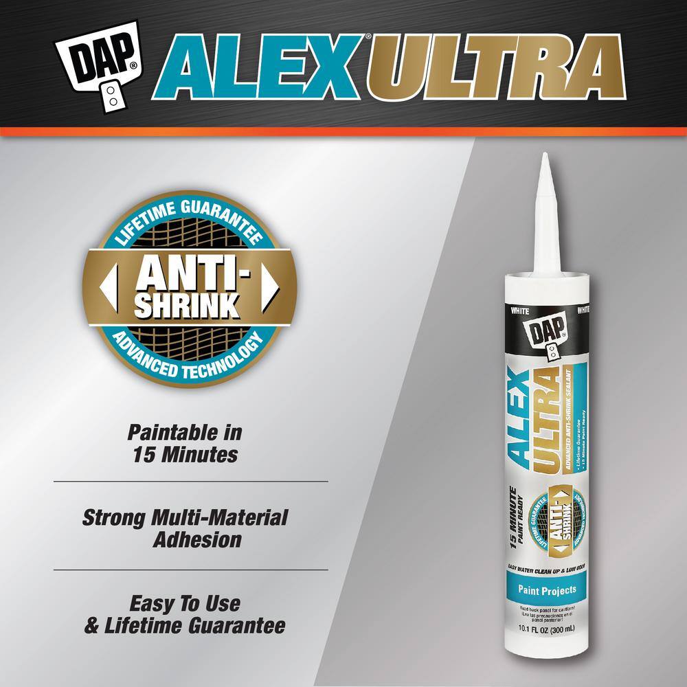 DAP Alex Ultra 10.1 oz. White Advanced Anti-Shrink Sealant 18200