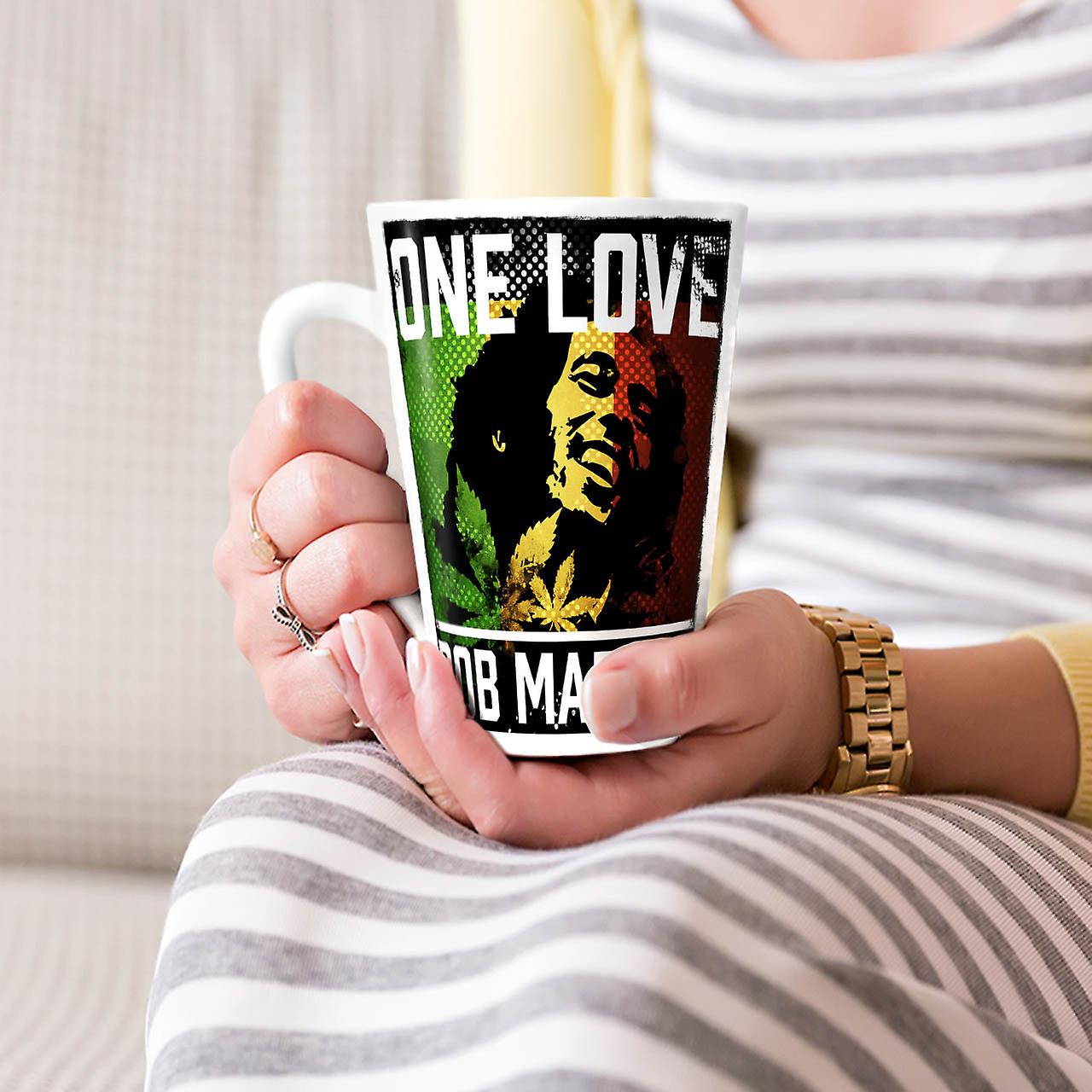 One Love Marley Pot NEW White Tea Coffee Ceramic Latte Mug 17 oz | Wellcoda