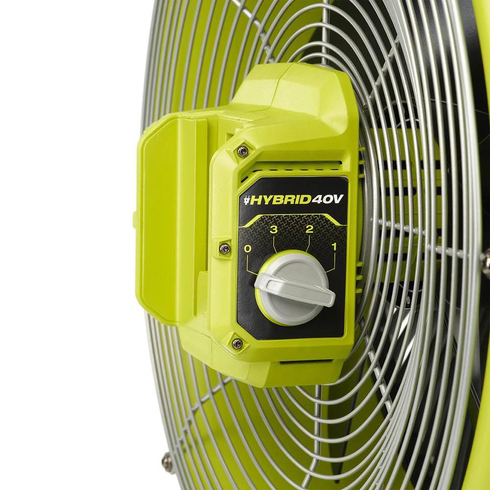 RYOBI 40V 14 in. Cordless Hybrid WHISPER SERIES Air Cannon Fan (Tool Only) RY40HF02B