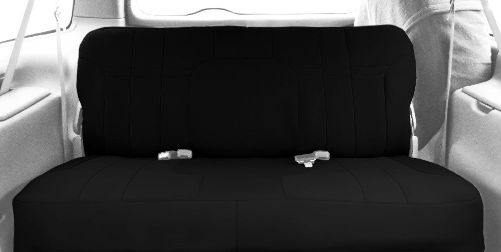 CalTrend Rear Neo Seat Covers for 2005-2010 Ford Mustang - FD216-01NA Black Insert and Trim