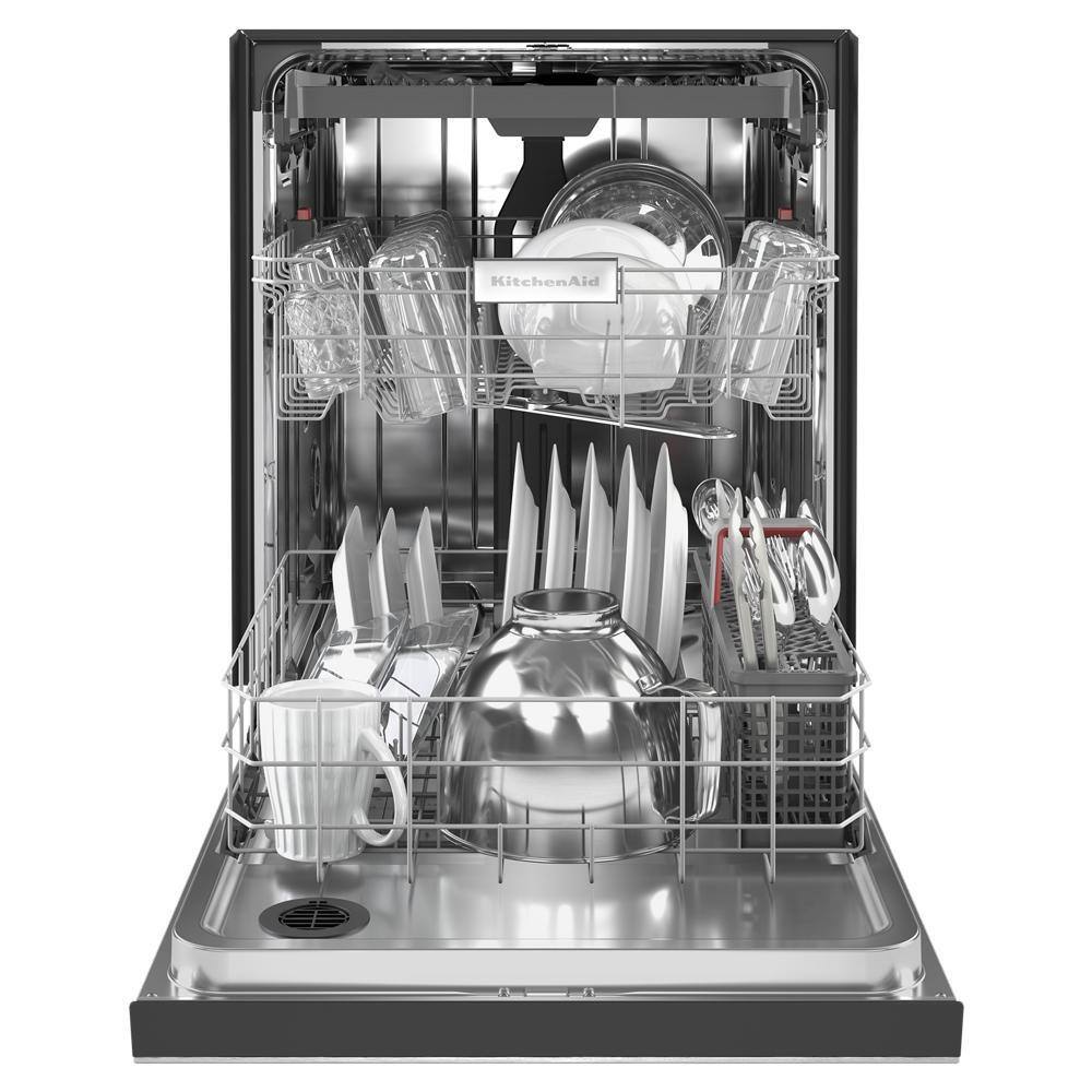 KitchenAid 24 in. PrintShield Stainless Steel Front Control Tall Tub Dishwasher with Stainless Steel Tub 39 DBA KDFE204KPS