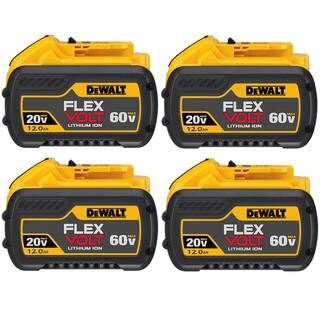 DW FLEXVOLT 20V60V MAX Lithium-Ion 12.0Ah Battery (4-Pack) DCB612-4