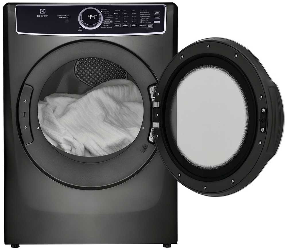 Electrolux 8 Cu. Ft. Titanium Front Load Perfect Steam Gas Dryer With Predictive Dry And Instant Refresh