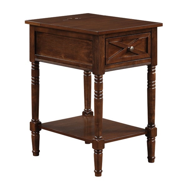 The Gray Barn Cranesbill Country End Table with Charging Station