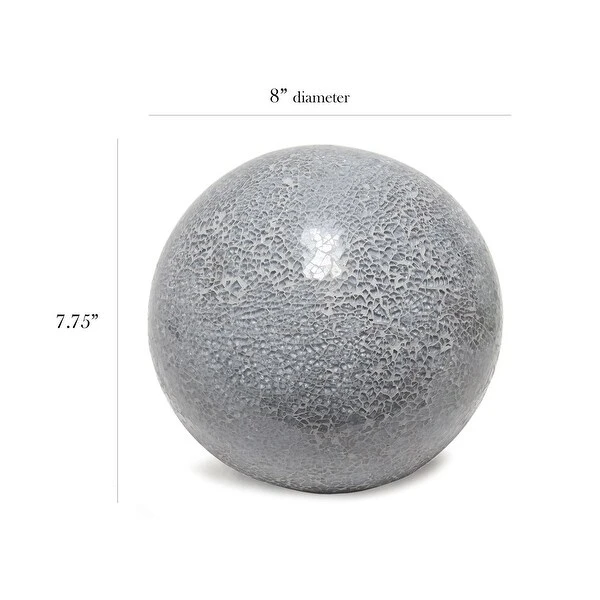 Simple Designs 1 Light Mosaic Stone Ball Table Lamp