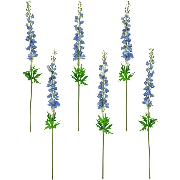 real touch™ blue delphinium artificial floral stems set of 6 40