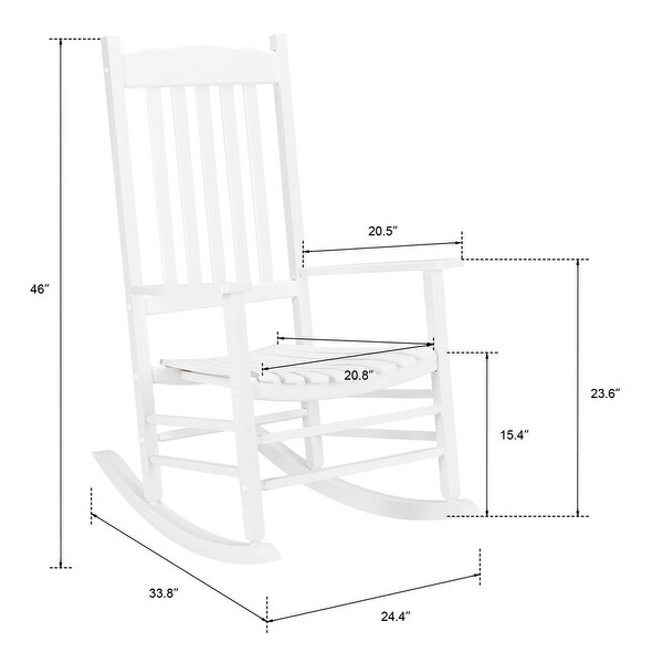 Patio Porch Solid Wood Rocker Chair