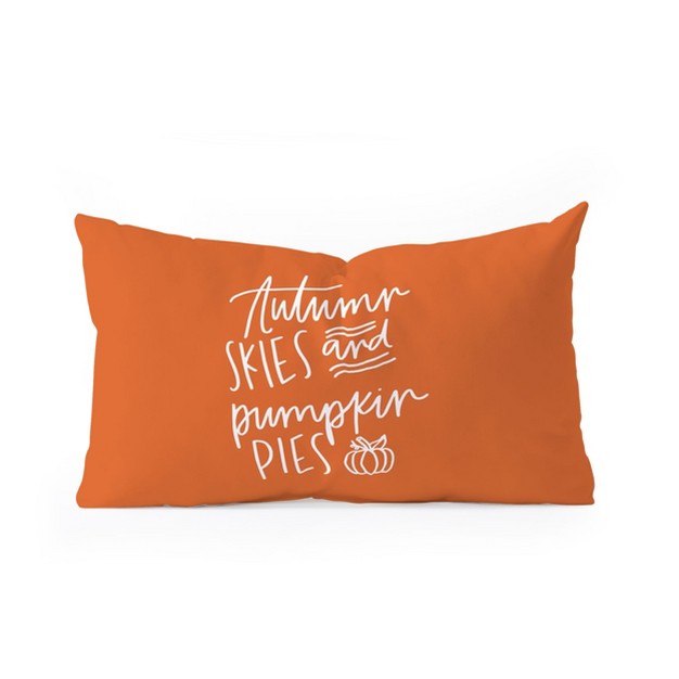 Chelcey Tate Autumn Skies And Pumpkin Pies Orange Oblong Throw Pillow Society6