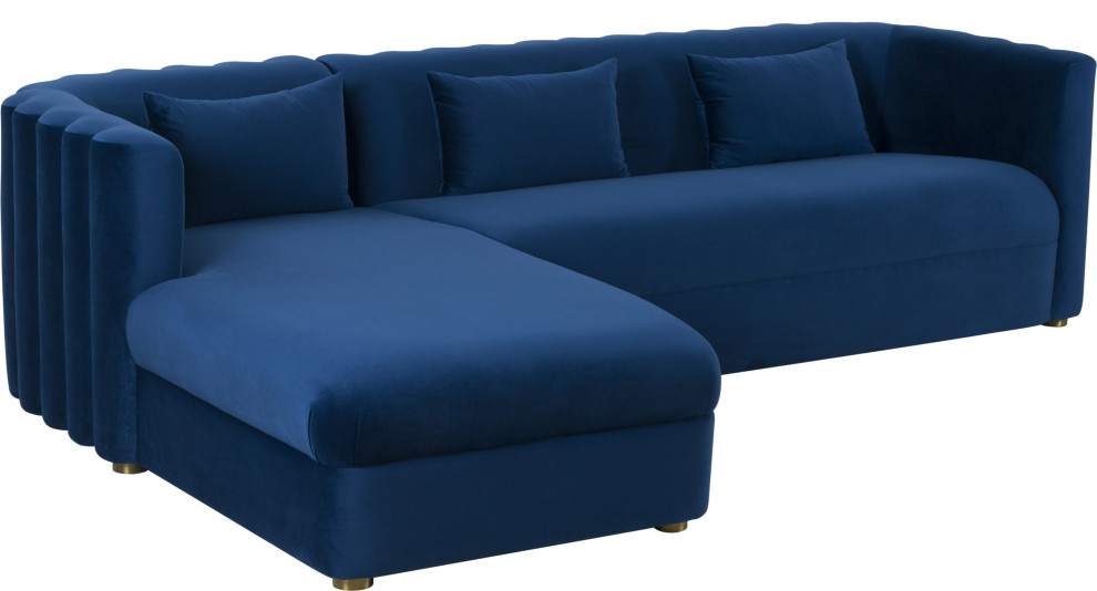 Callie Velvet Sectional   Contemporary   Sectional Sofas   by HedgeApple  Houzz