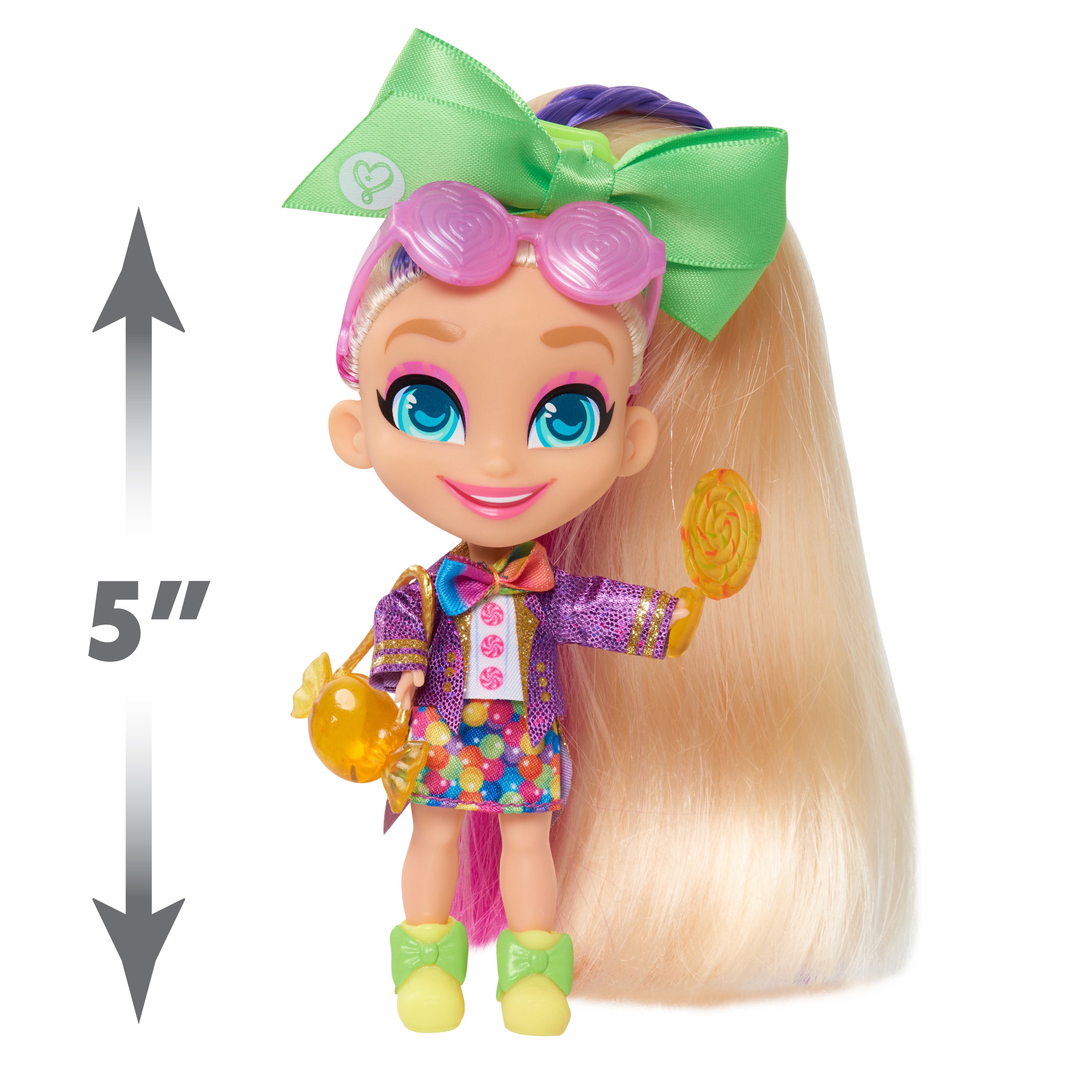 JoJo Siwa Hairdorables Loves JoJo Limited Edition Collectible Doll, Series 4, Candy Time, Includes 10 Surprises,  Kids Toys for Ages 3 Up, Gifts and Presents