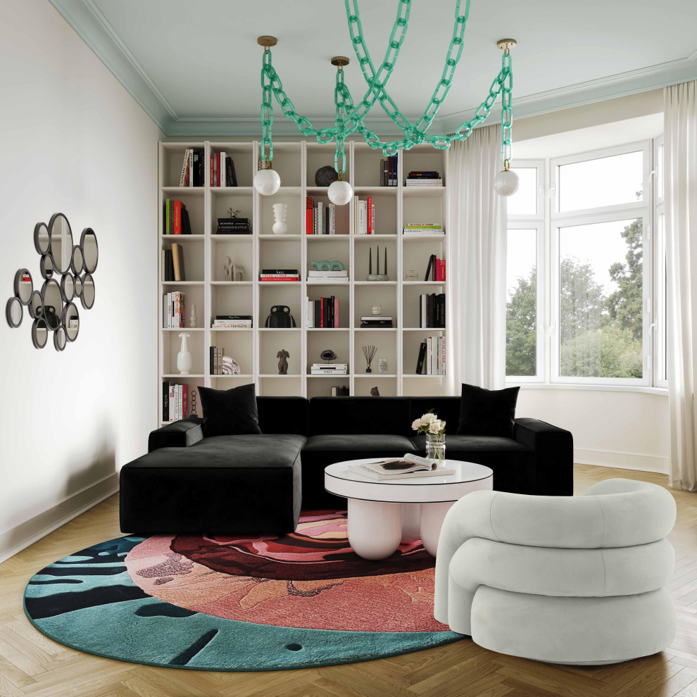 Slipper Swivel Chair   Transitional   Armchairs And Accent Chairs   by TOV Furniture  Houzz