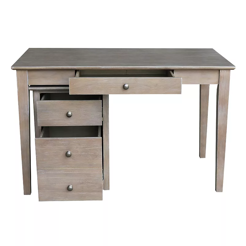 International Concepts Espresso Two-Drawer File Desk