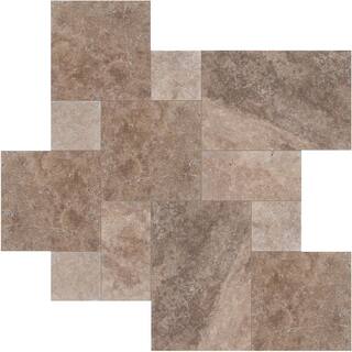 MSI Mediterranean Pattern Walnut Pattern Tumbled Travertine Paver Kits (360 Pieces480 sq. ft.Pallet) TWAL10KITS