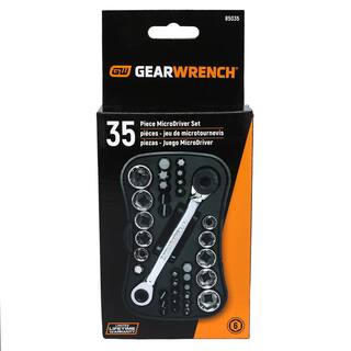 GEARWRENCH 14 in. Drive Micro Driver and Socket Set (35-Piece) 85035