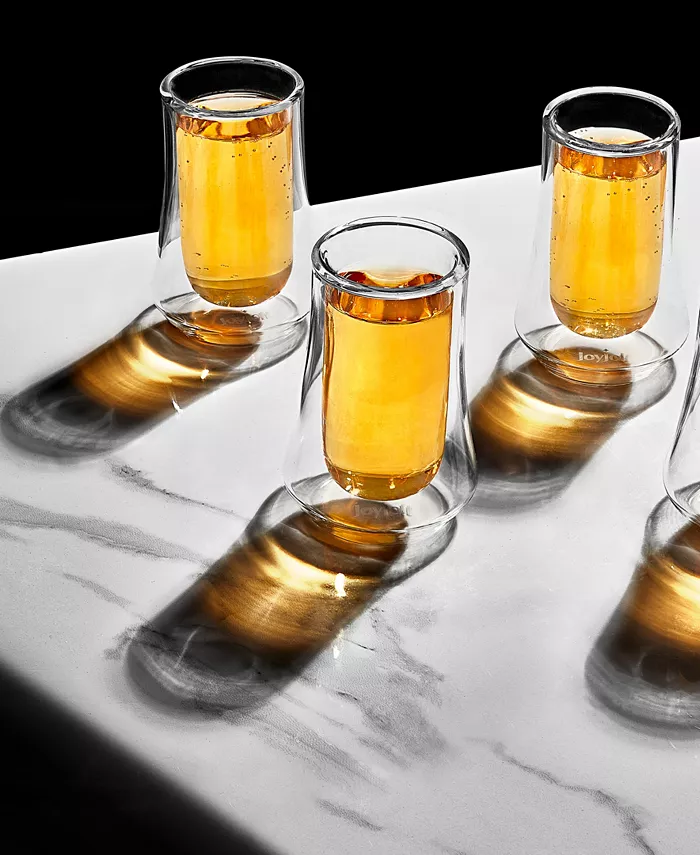 JoyJolt Cosmos Double Wall Shot Glasses Set of 4