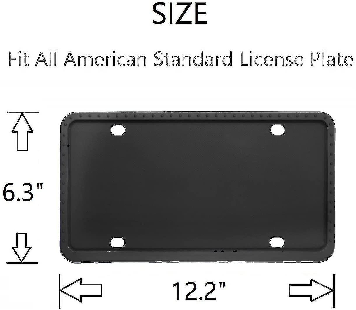 Universal Silicone License Plate Frames，license Plate Holder，rust-proof，rattle-proof，weather-proof，b