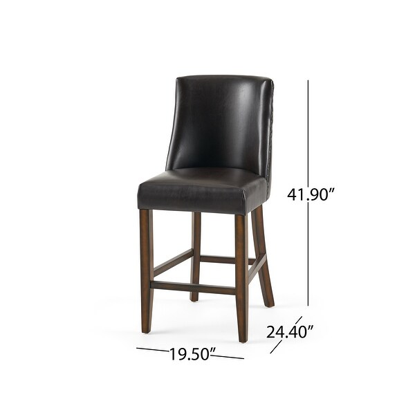 Harman 27-inch Bonded Leather Counter Stool (Set of 2) by Christopher Knight Home