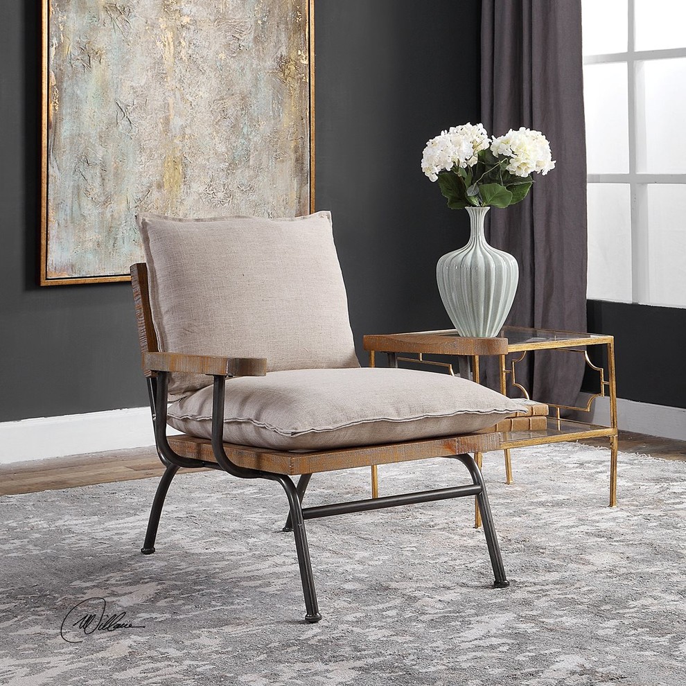 Uttermost Declan Industrial Accent Chair   Industrial   Armchairs And Accent Chairs   by Better Living Store  Houzz